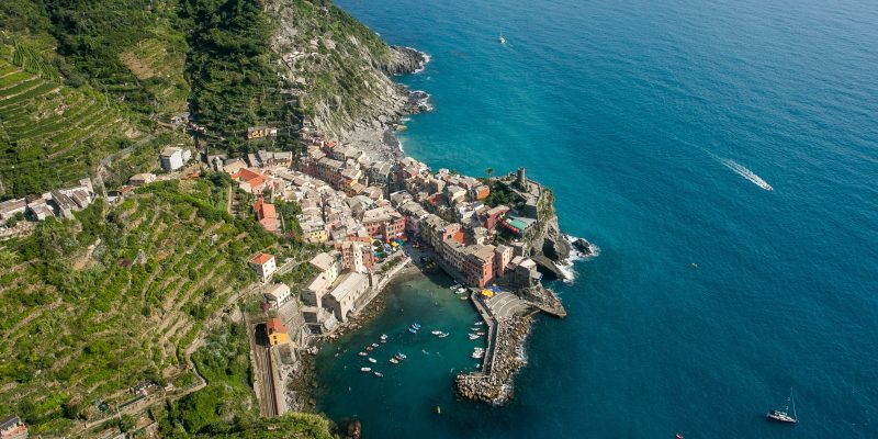 The coastline of Italy