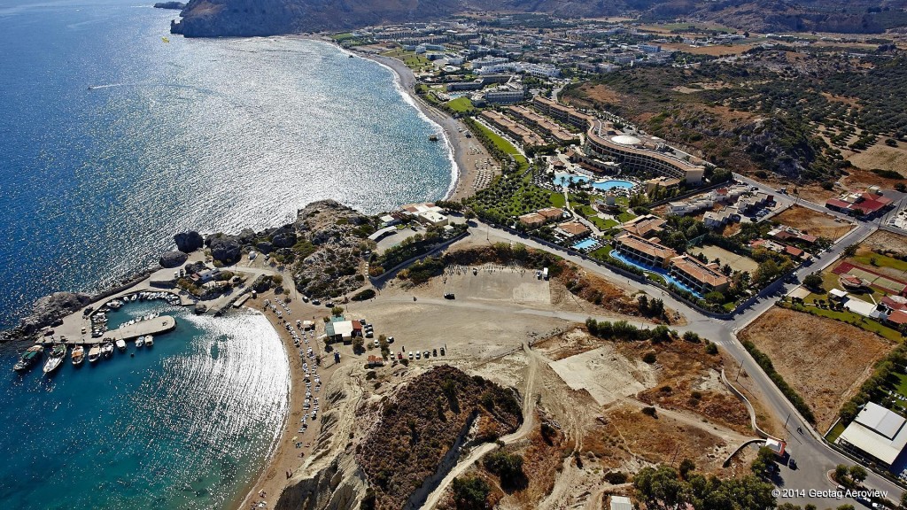 Aerial photo of Kolymbia beach in the island of Rhodos by Tripinview
