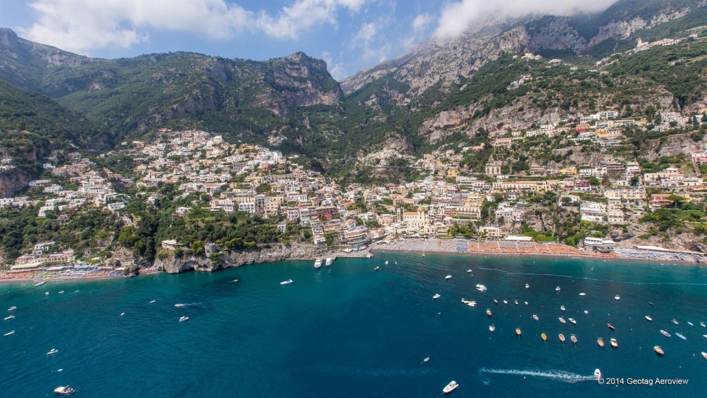 Aerial photo of Positano in Amalfi coast by Tripinview