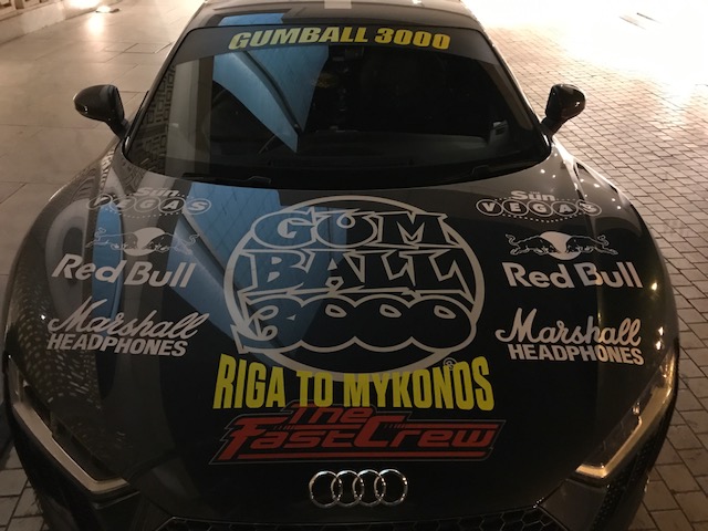 Riga to Mykonos 2017. The super cars Rally Gumball 3000