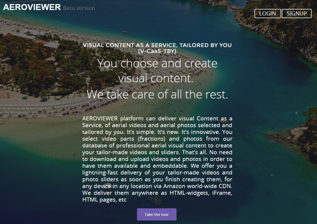 A platform for tailor made videos and photo-sliders to delivered as service