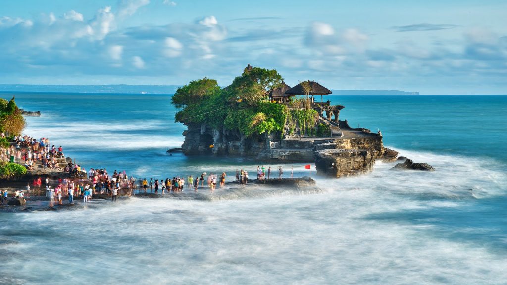 Interesting view of a costal place in Bali, Indonesia